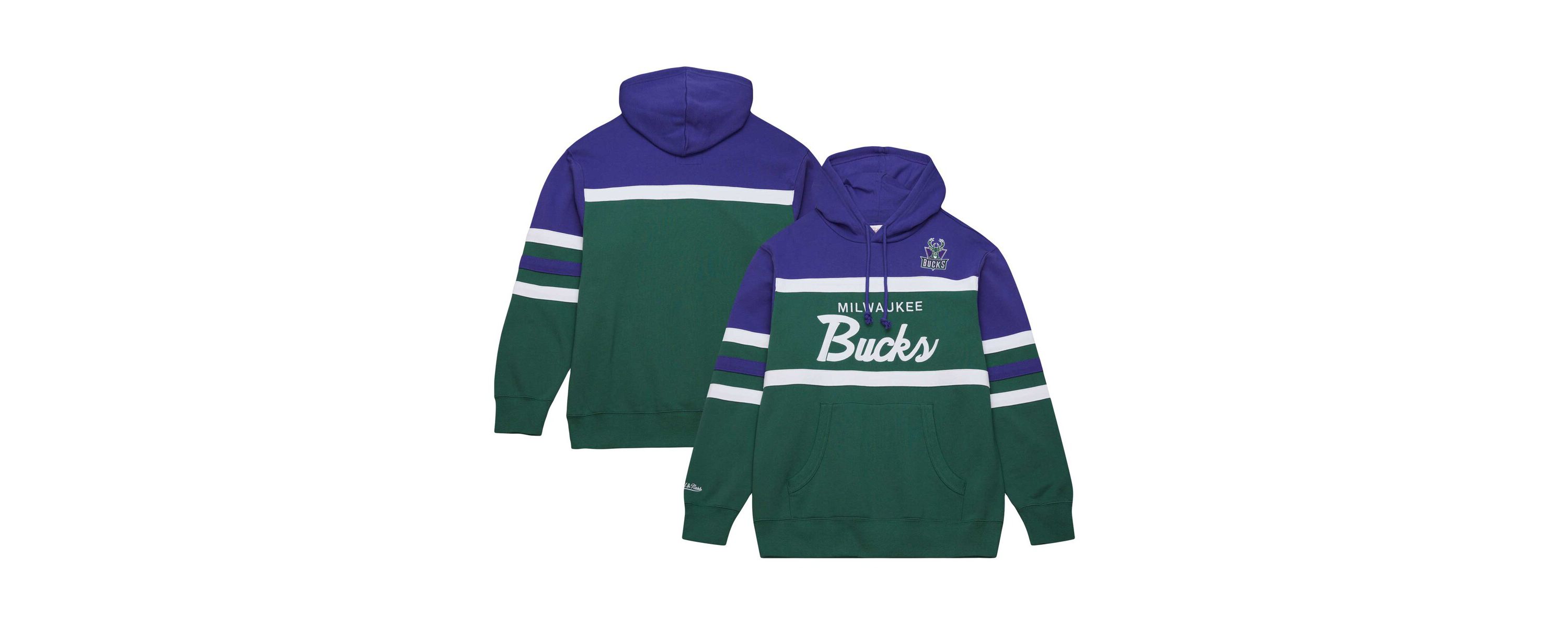 NBA Green/Purple Milwaukee Bucks Head Coach Pullover Hoodie