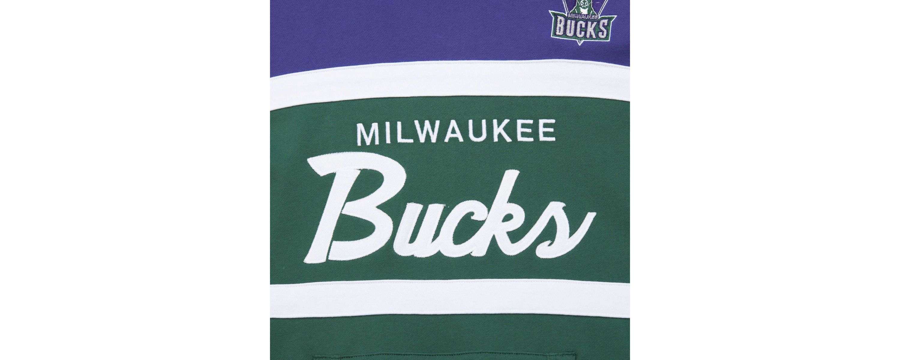 NBA Green/Purple Milwaukee Bucks Head Coach Pullover Hoodie