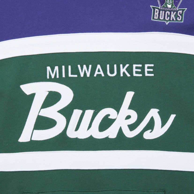 NBA Green/Purple Milwaukee Bucks Head Coach Pullover Hoodie