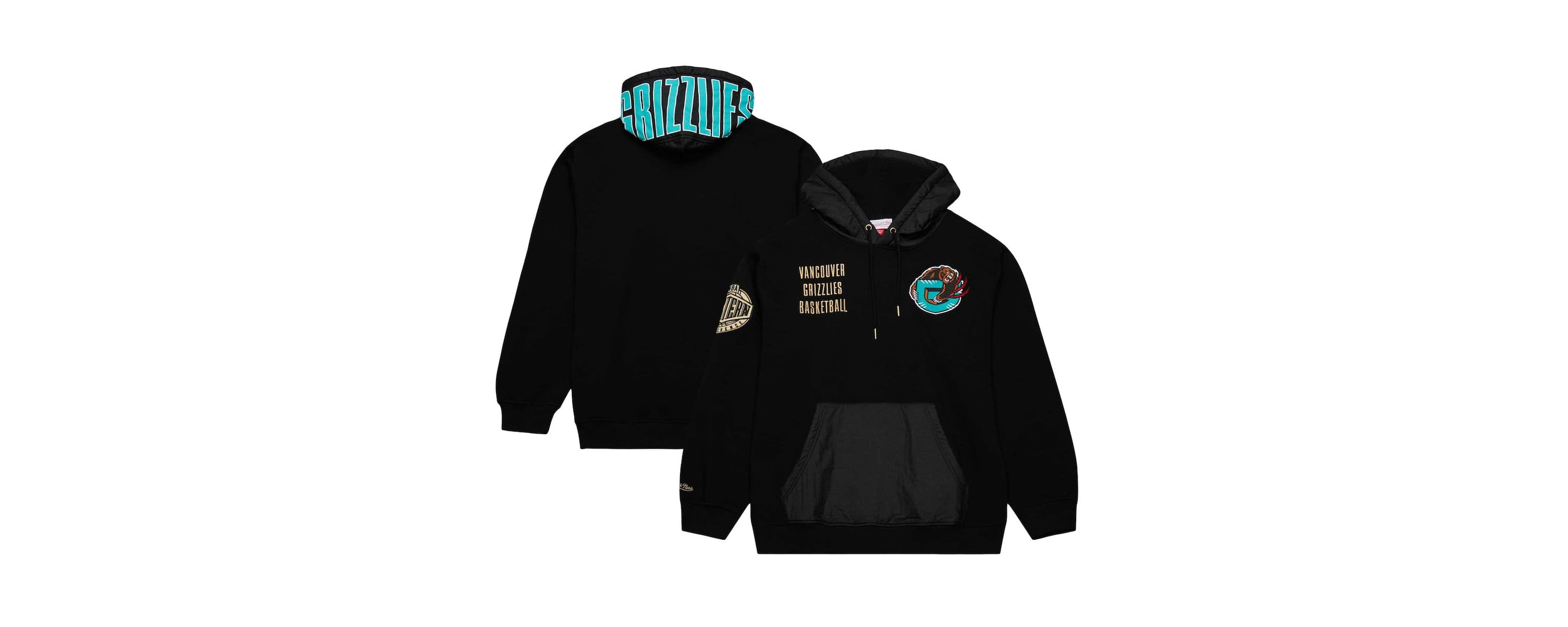 Hardwood Classic Teams Vancouver Grizzlies Hardwood Classics Team OG 2.0 Vintage Logo Fleece Pullover Hoodie