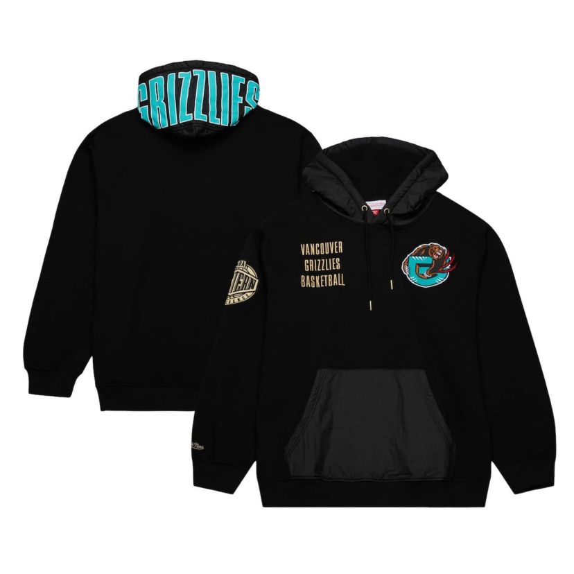 Hardwood Classic Teams Vancouver Grizzlies Hardwood Classics Team OG 2.0 Vintage Logo Fleece Pullover Hoodie