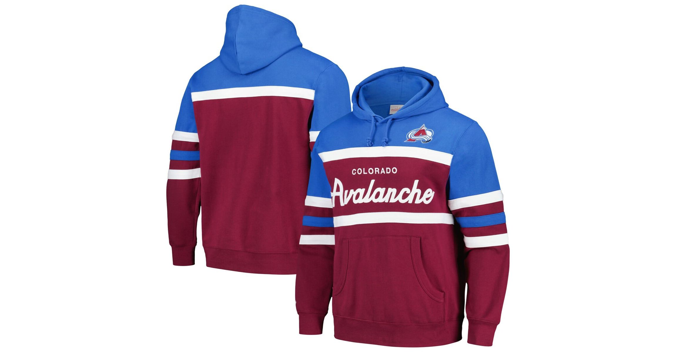 NHL Burgundy/Light Colorado Avalanche Head Coach Pullover Hoodie
