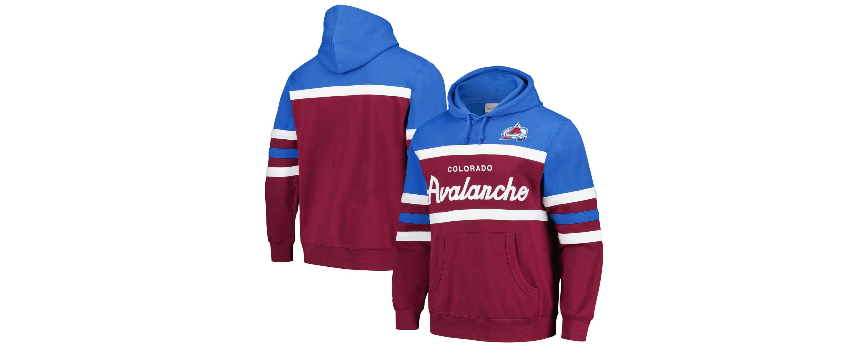 NHL Burgundy/Light Colorado Avalanche Head Coach Pullover Hoodie