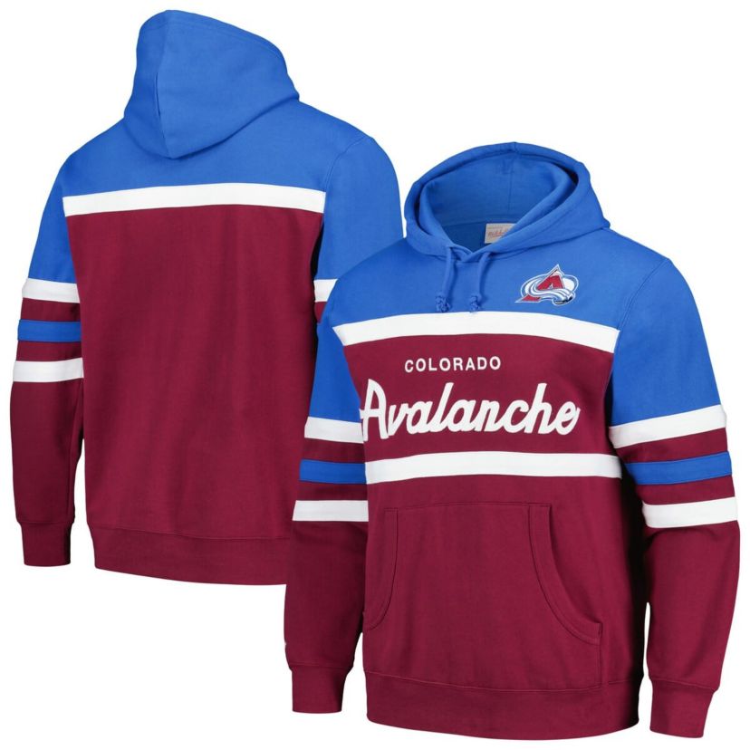 NHL Burgundy/Light Colorado Avalanche Head Coach Pullover Hoodie