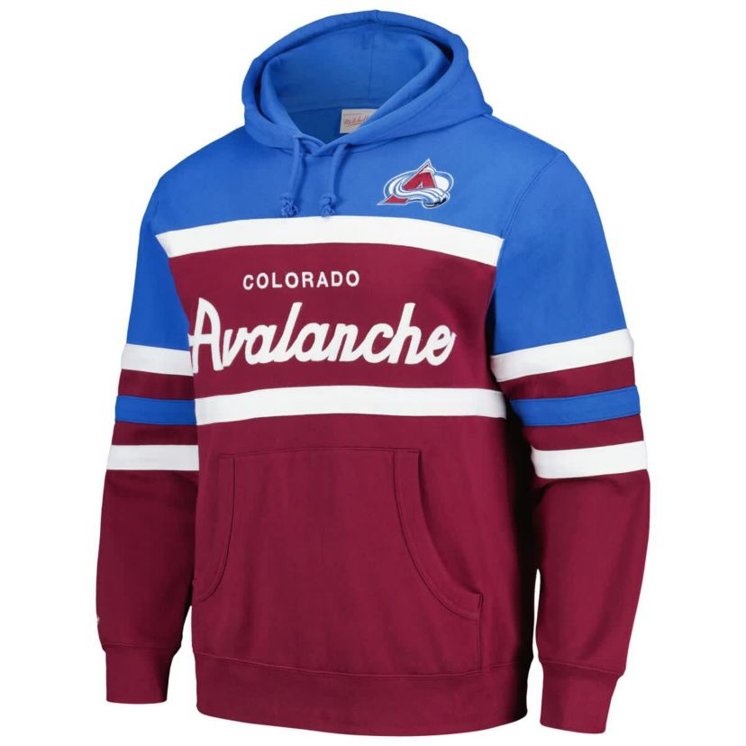 NHL Burgundy/Light Colorado Avalanche Head Coach Pullover Hoodie