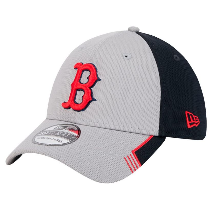 Boston Red Sox MLB Gray/Black Boston Sox Visor Trim 39THIRTY Flex Hat