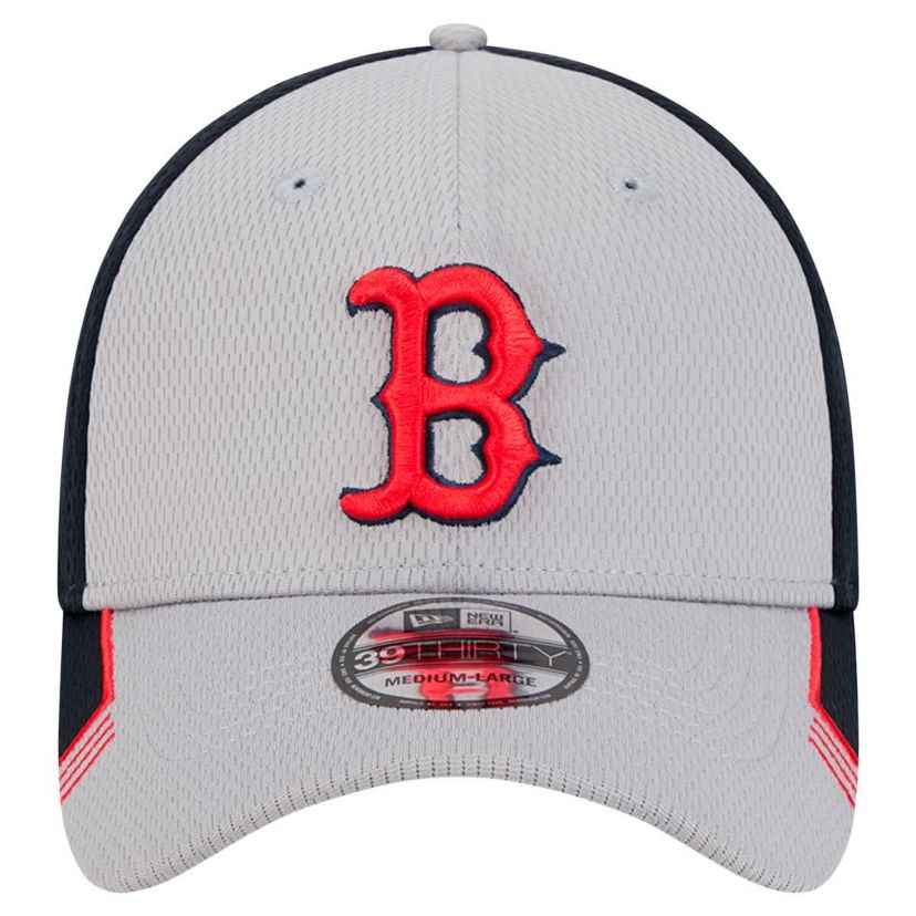 Boston Red Sox MLB Gray/Black Boston Sox Visor Trim 39THIRTY Flex Hat