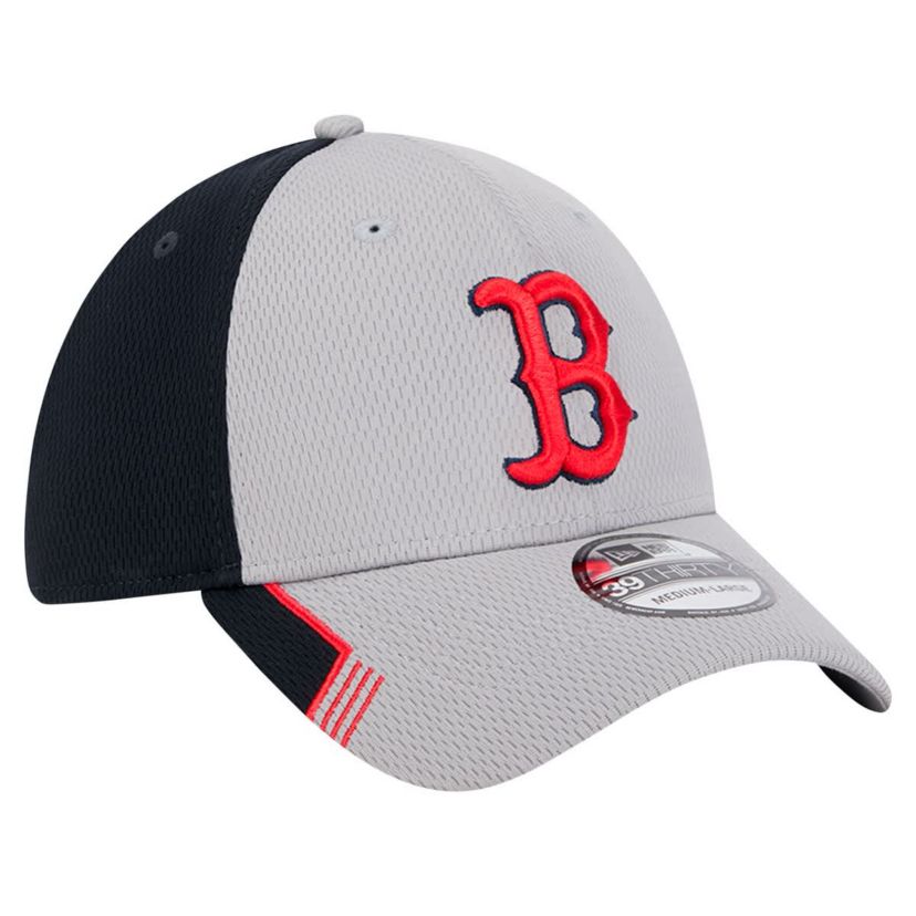 Boston Red Sox MLB Gray/Black Boston Sox Visor Trim 39THIRTY Flex Hat