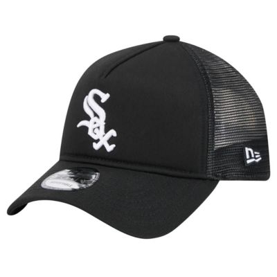 New Era Men's Chicago White Sox MLB Chicago Sox 9FORTY A-Frame Trucker Adjustable Hat, Black
