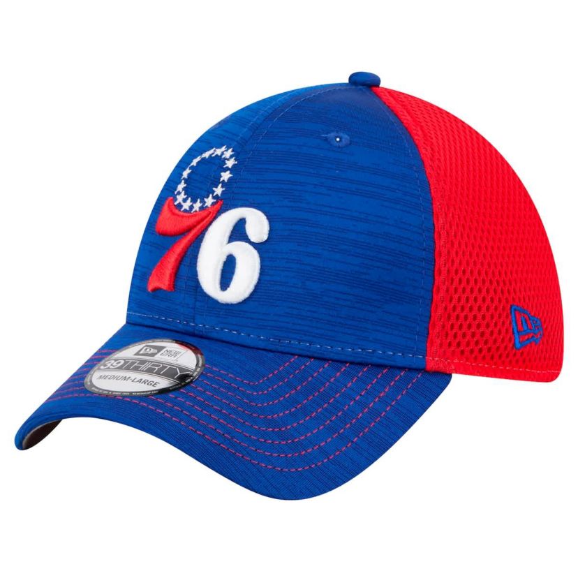 NBA Royal/Red Philadelphia 76ers Active Tech Neo Flex 39THIRTY Flex Hat