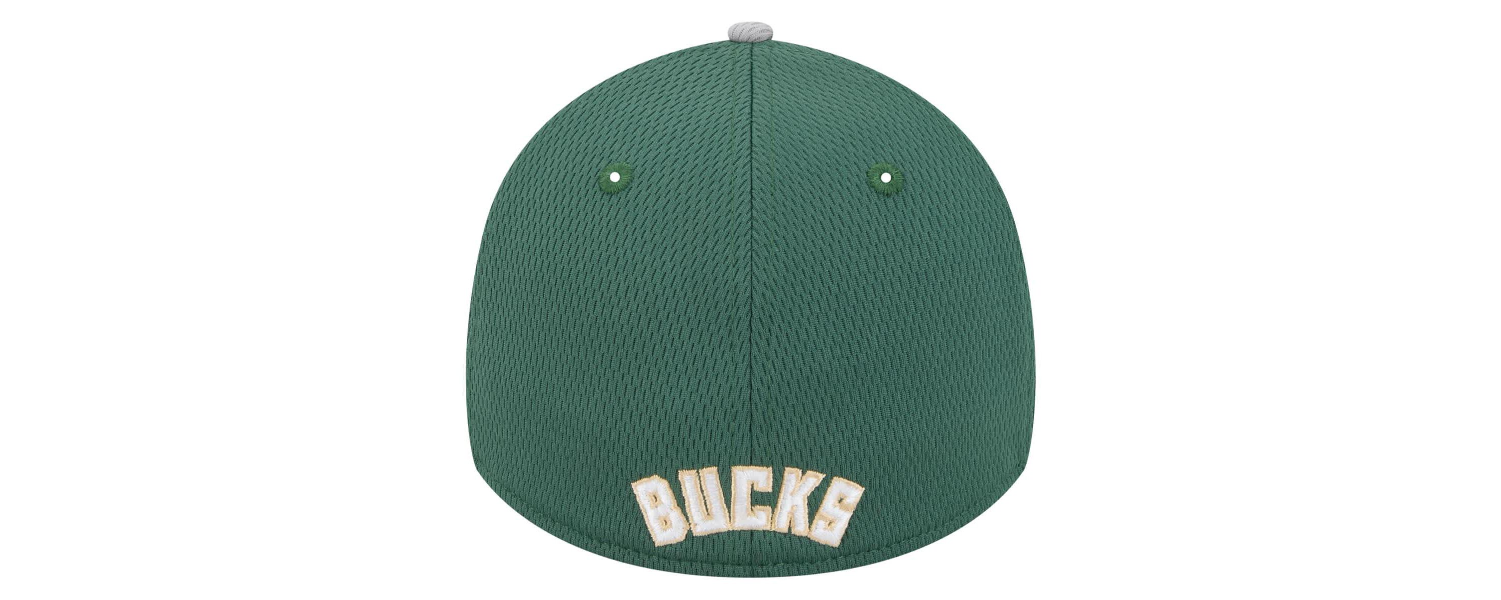 NBA Gray/Hunter Milwaukee Bucks Active Trim 39THIRTY Flex Hat
