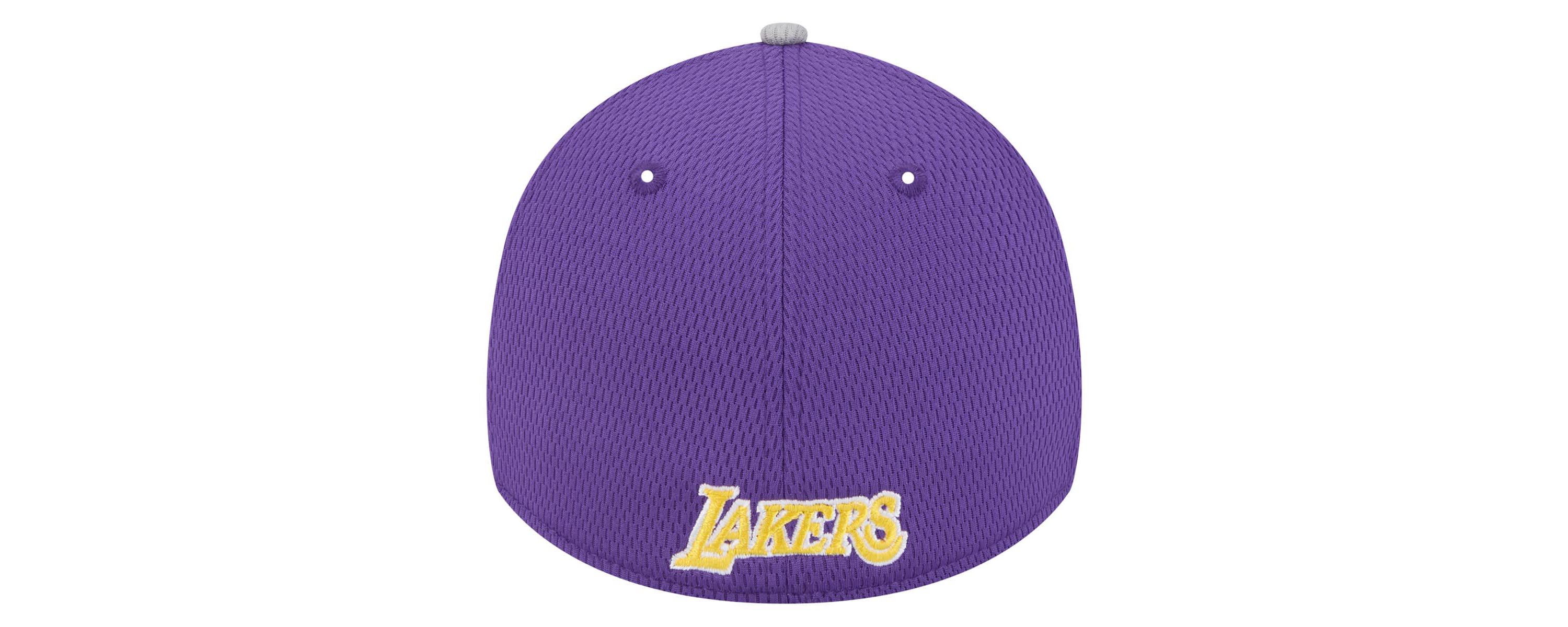 NBA Gray/Purple Los Angeles Lakers Active Trim 39THIRTY Flex Hat