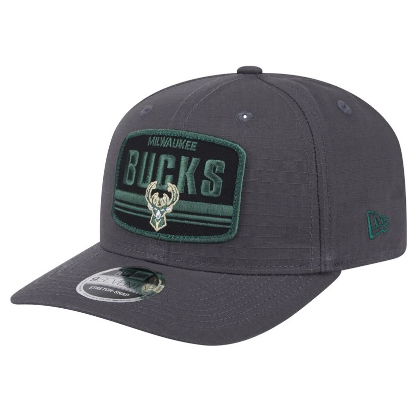 NBA Milwaukee Bucks Team Elevated Patch 9SEVENTY Adjustable Hat