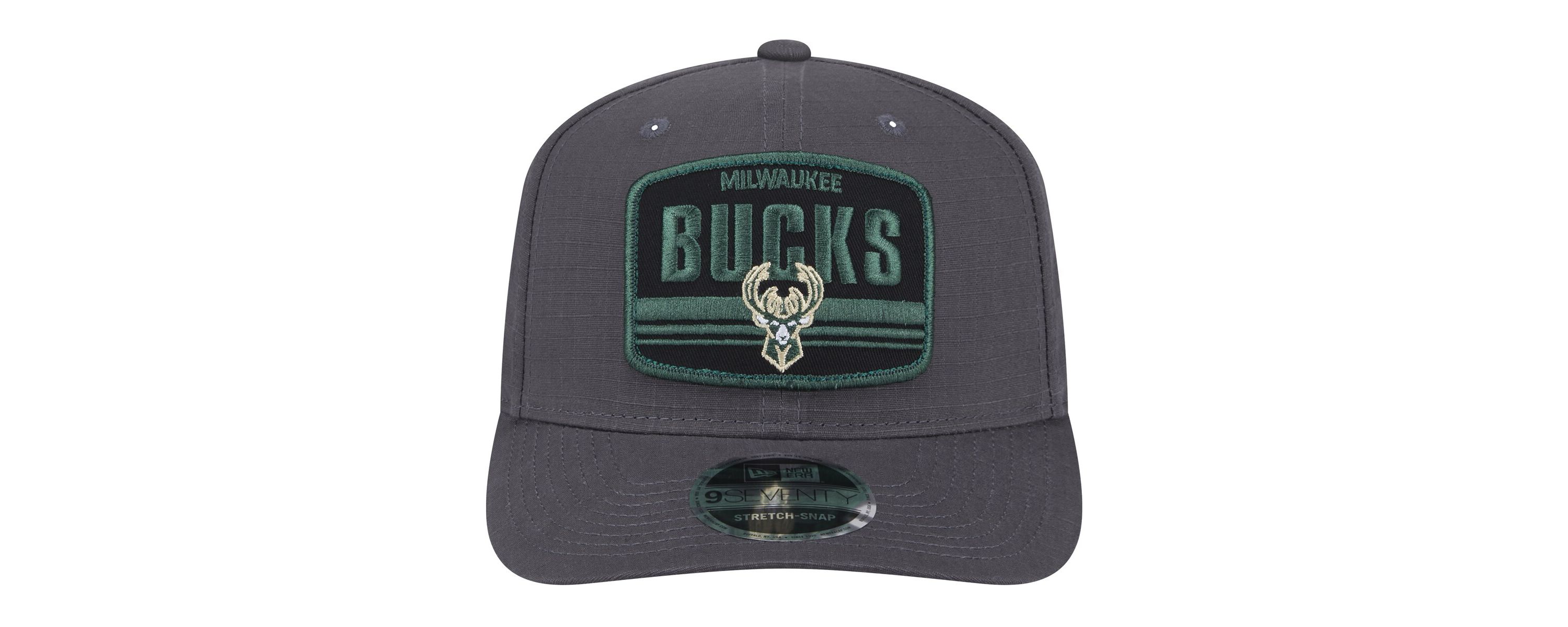 NBA Milwaukee Bucks Team Elevated Patch 9SEVENTY Adjustable Hat