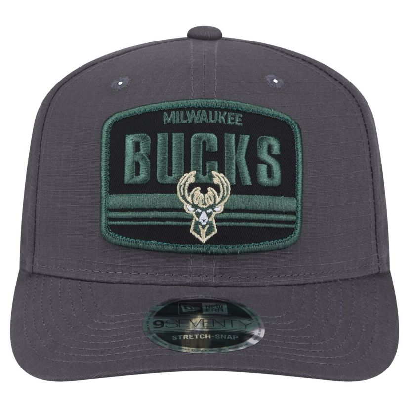 NBA Milwaukee Bucks Team Elevated Patch 9SEVENTY Adjustable Hat