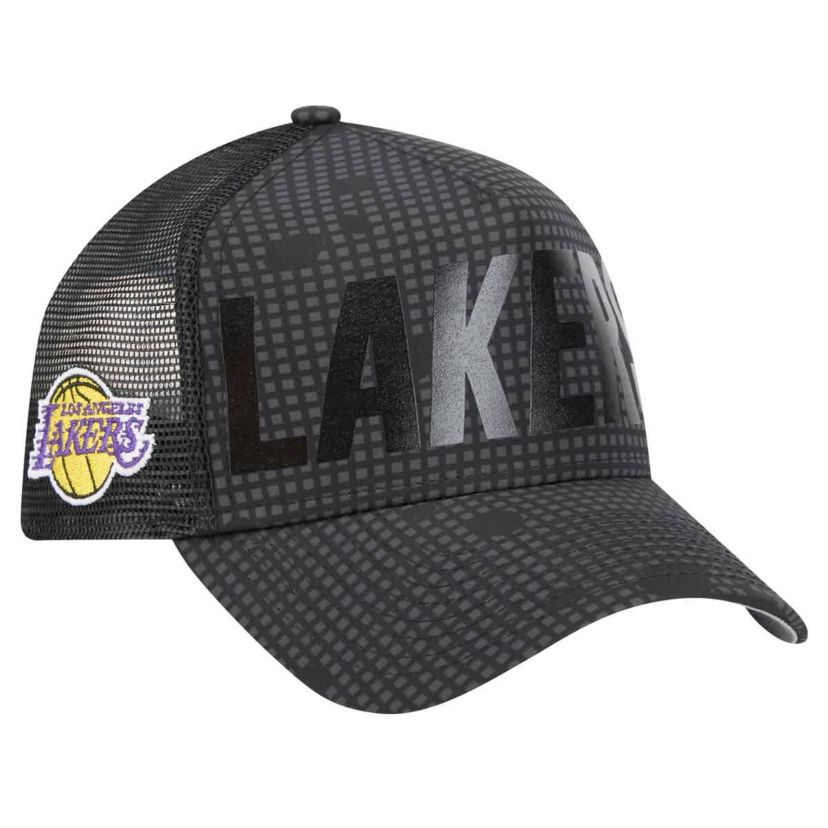 NBA Los Angeles Lakers Midnight Ink Tonal A-Frame Trucker 9FORTY Adjustable Hat