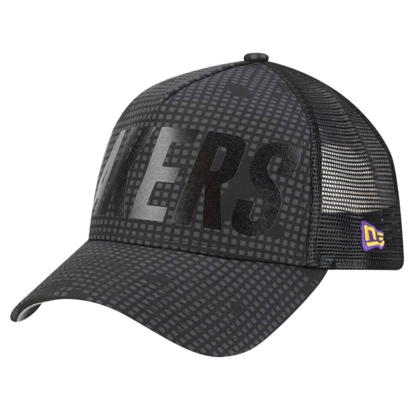 NBA Los Angeles Lakers Midnight Ink Tonal A-Frame Trucker 9FORTY Adjustable Hat