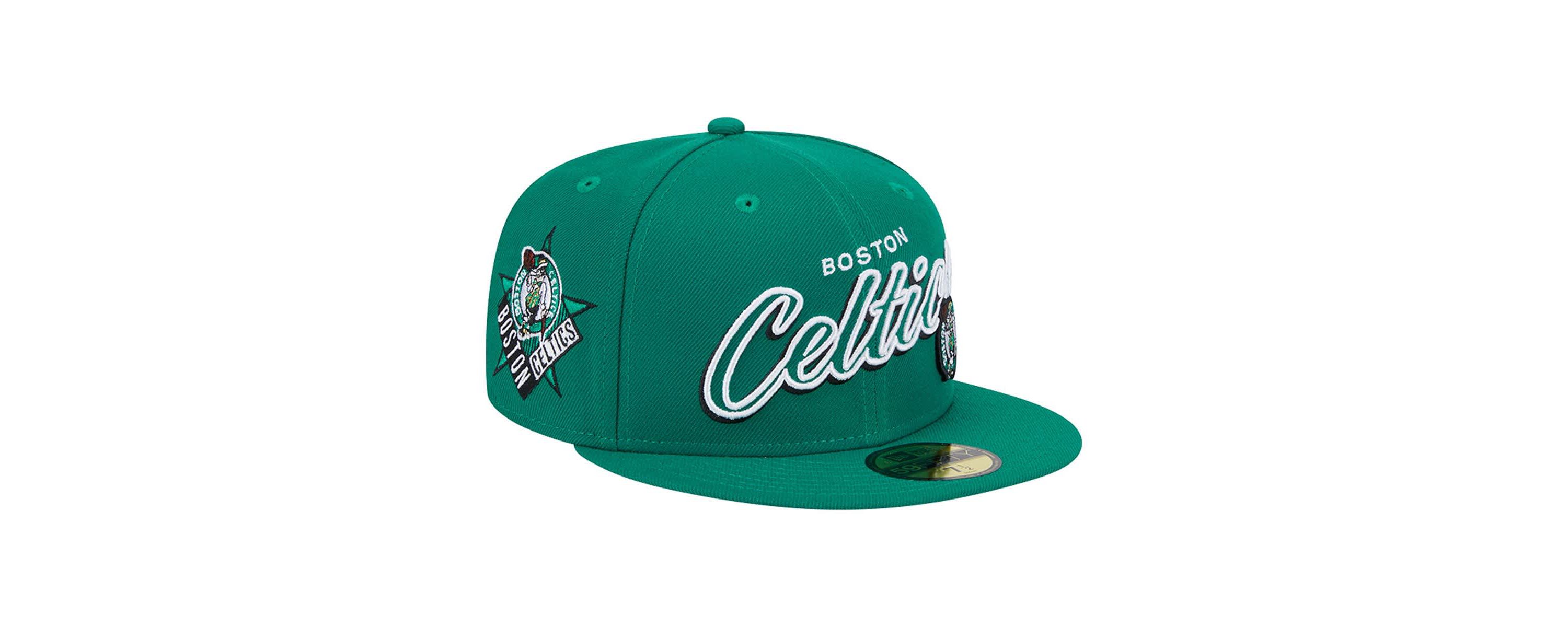 NBA Kelly Boston Celtics Sport Night Script Sided 59FIFTY Fitted Hat