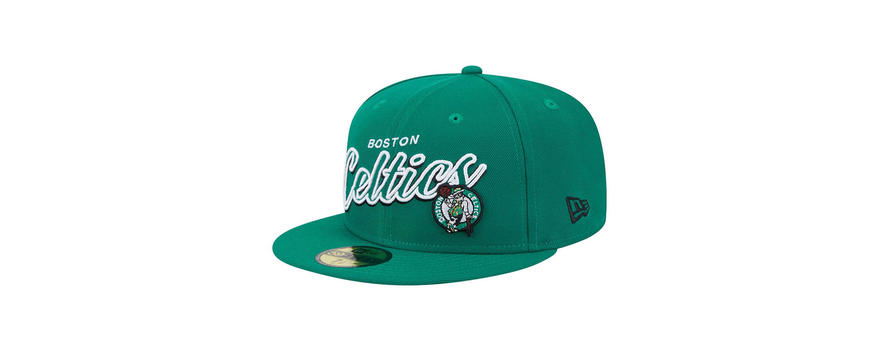 NBA Kelly Boston Celtics Sport Night Script Sided 59FIFTY Fitted Hat