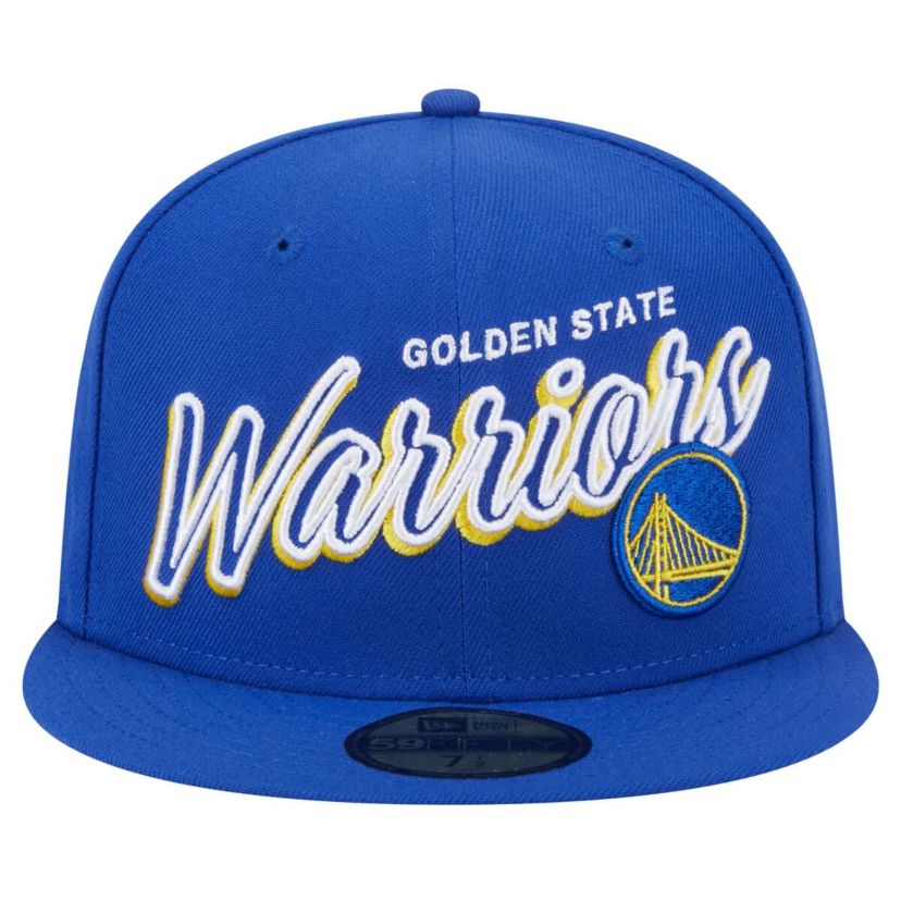 NBA Golden State Warriors Sport Night Script Sided 59FIFTY Fitted Hat