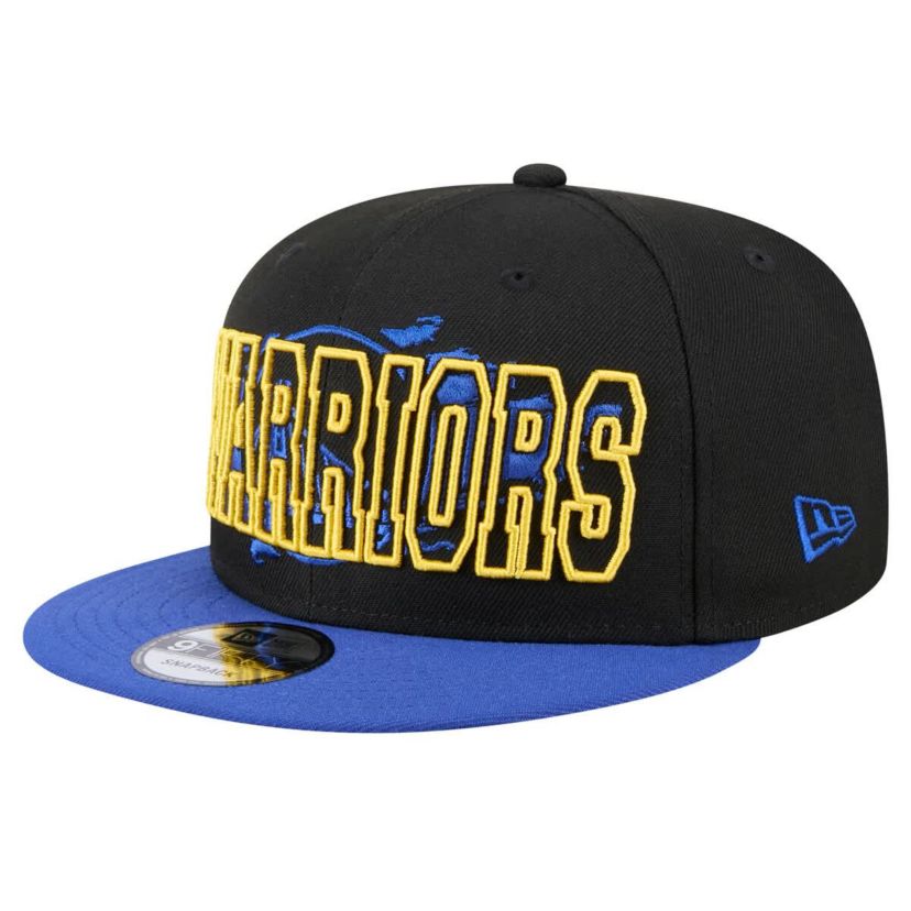 NBA Black/Royal Golden State Warriors Sport Night Splatter 2-Tone 9FIFTY Snapback Hat