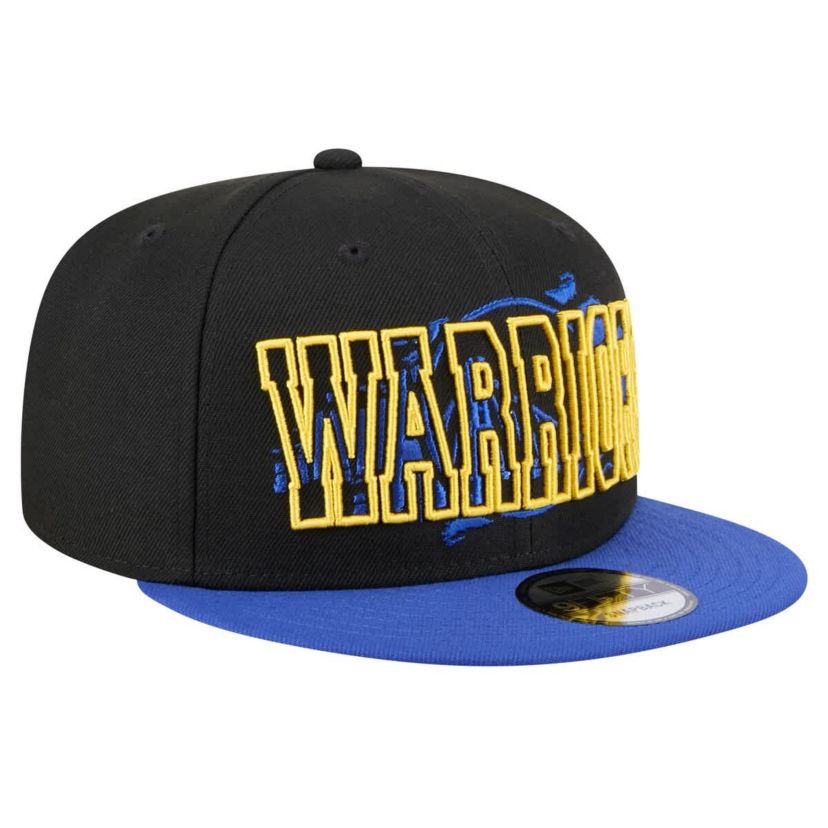 NBA Black/Royal Golden State Warriors Sport Night Splatter 2-Tone 9FIFTY Snapback Hat