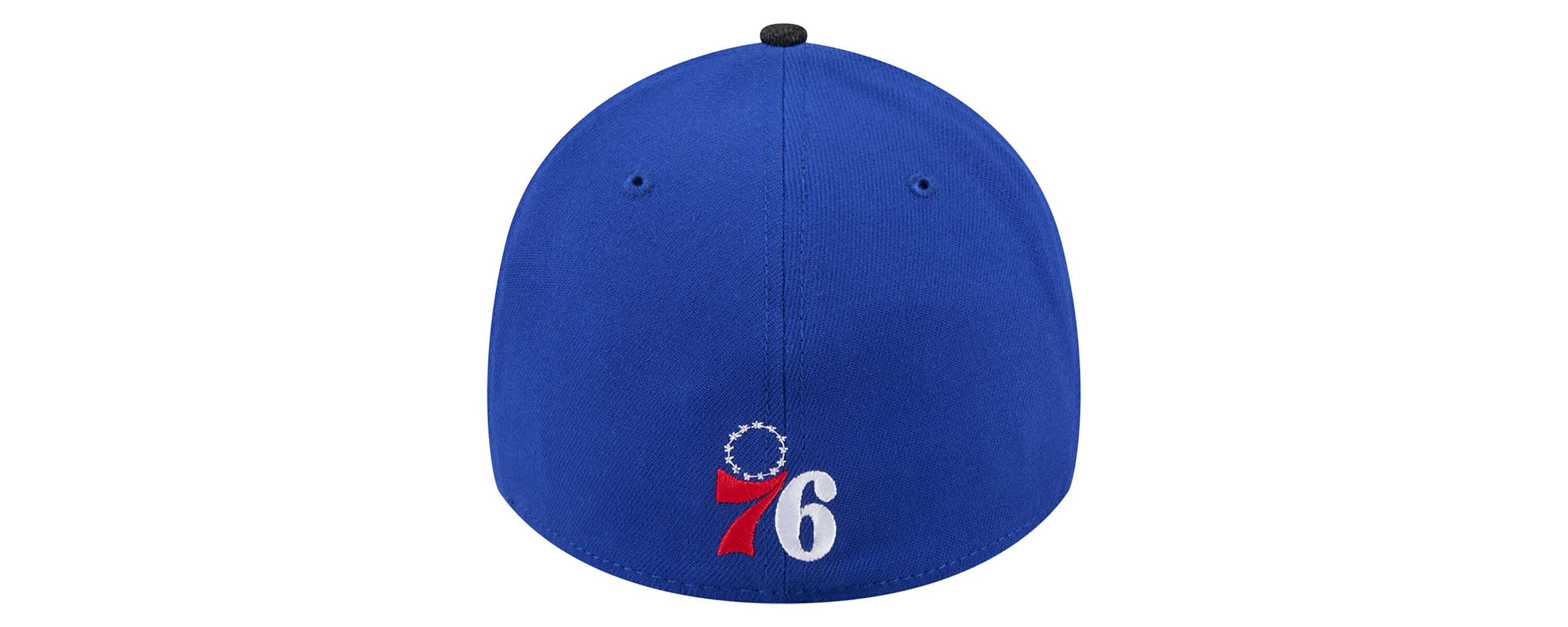 NBA Royal/Black Philadelphia 76ers Sport Night Visor Hit 39THIRTY Flex Hat