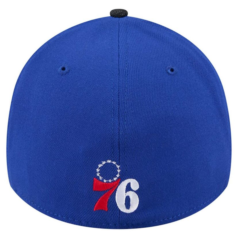 NBA Royal/Black Philadelphia 76ers Sport Night Visor Hit 39THIRTY Flex Hat