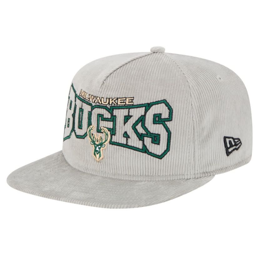 NBA Milwaukee Bucks Throwback Corduroy Golfer Snapback Hat