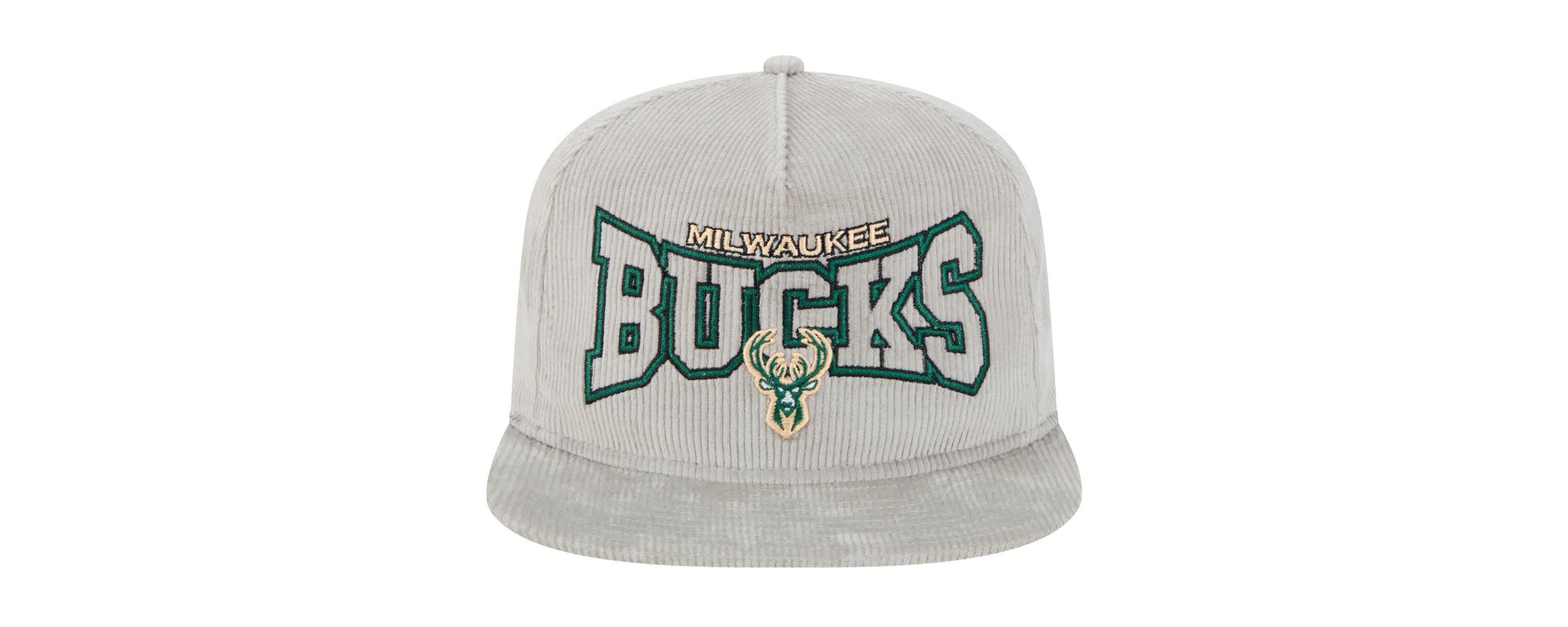NBA Milwaukee Bucks Throwback Corduroy Golfer Snapback Hat