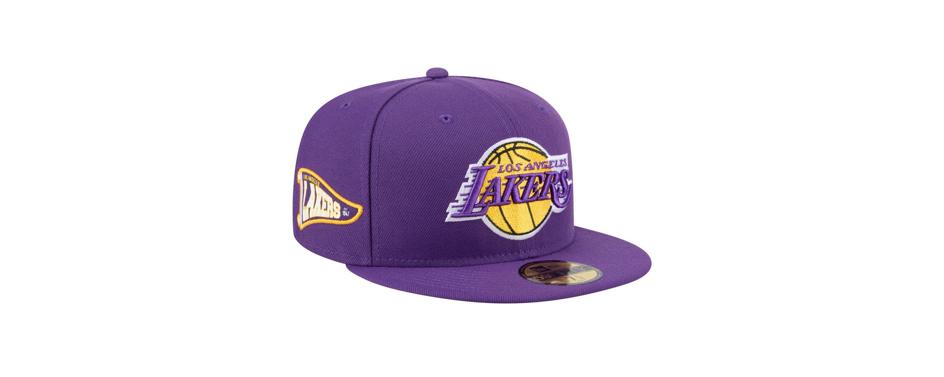 NBA Los Angeles Lakers Throwback Pennant 59FIFTY Fitted Hat