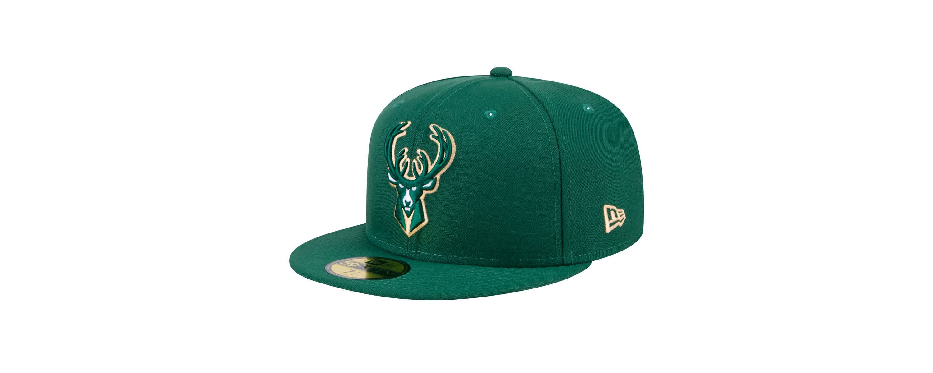 NBA Hunter Milwaukee Bucks Throwback Pennant 59FIFTY Fitted Hat