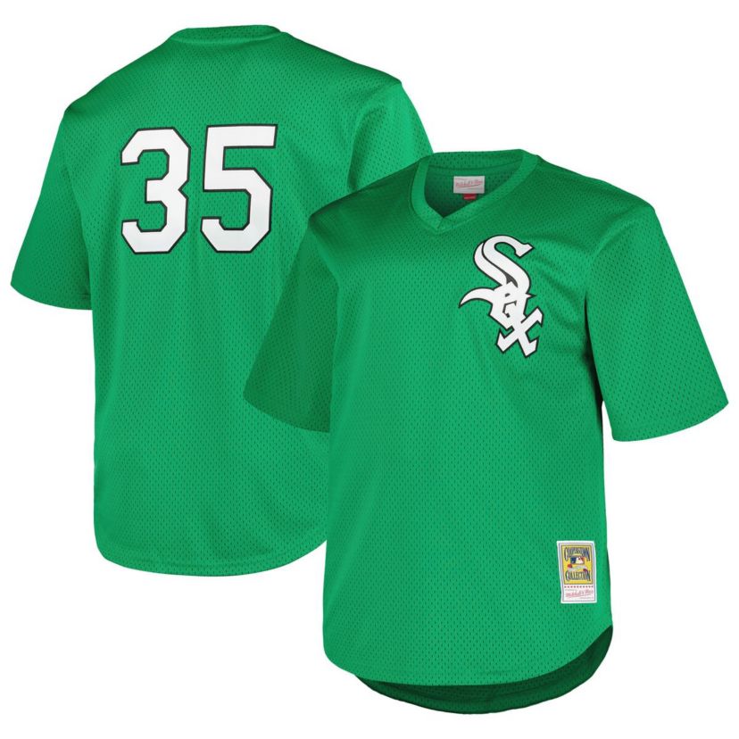 Chicago White Sox MLB Frank Thomas Kelly Chicago Sox Big & Tall Cooperstown Collection Mesh Batting Practice Jersey