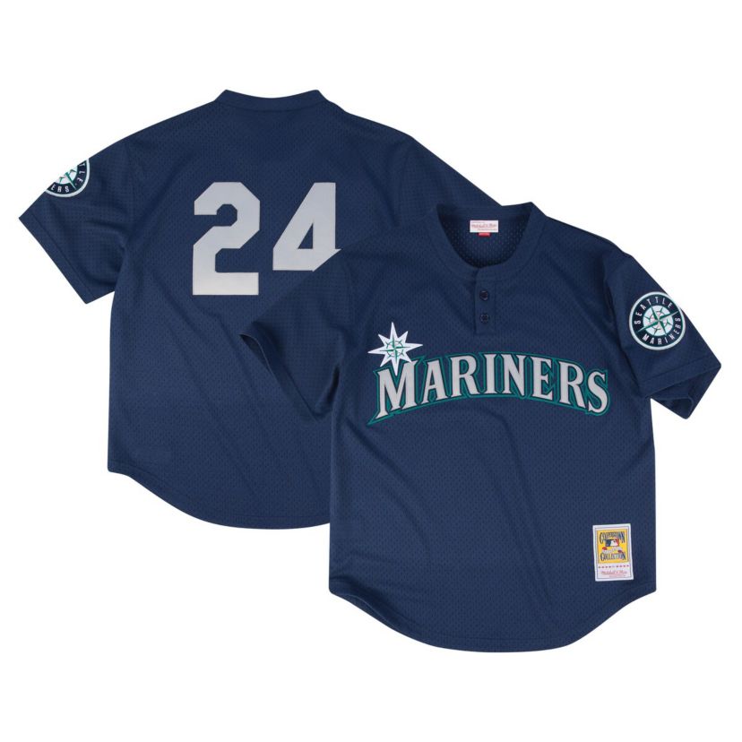 MLB Seattle Mariners Big & Tall Cooperstown Collection Mesh Batting Practice Jersey