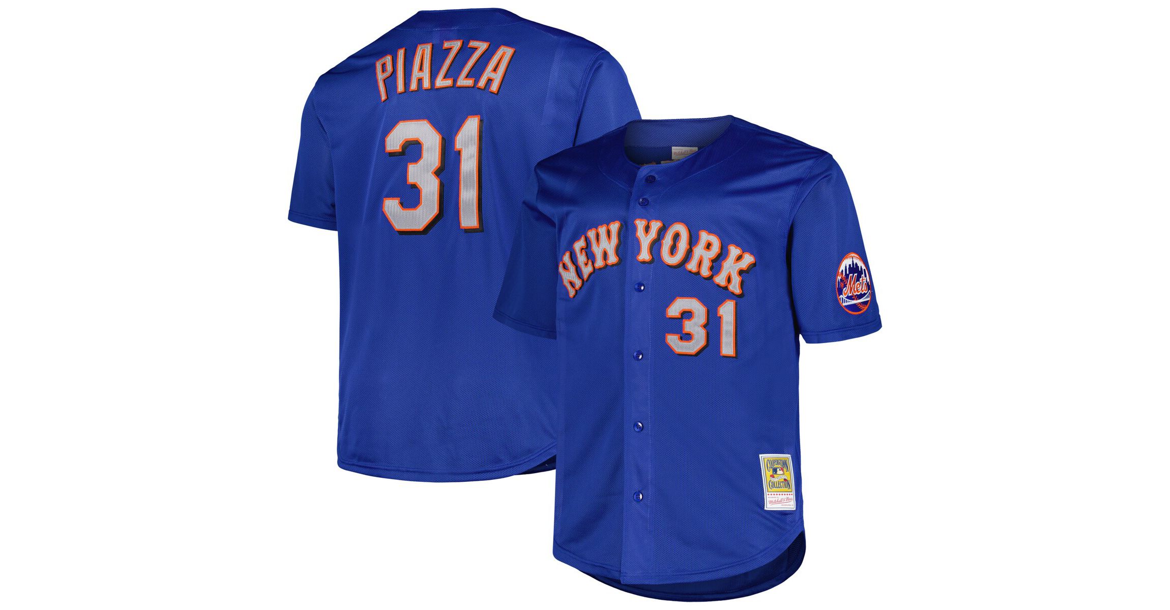 MLB Mike Piazza New York Mets Big & Tall Cooperstown Collection Mesh Batting Practice Jersey