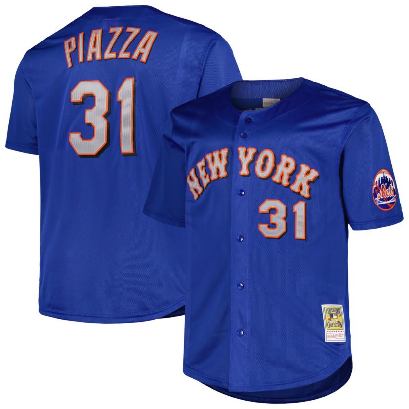 MLB Mike Piazza New York Mets Big & Tall Cooperstown Collection Mesh Batting Practice Jersey