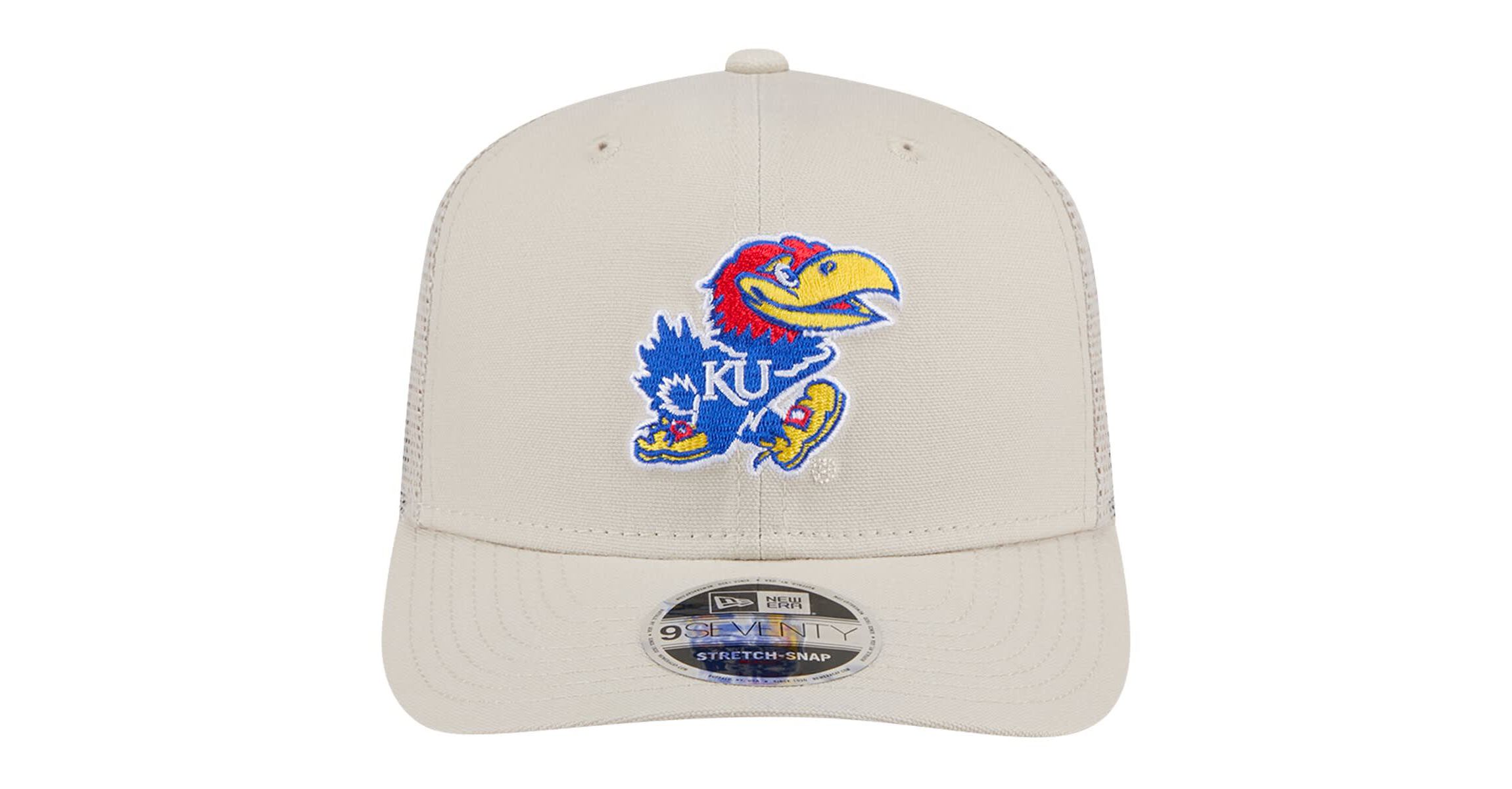 NCAA Kansas Jayhawks Canvas 9SEVENTY Stretch-Snap Adjustable Hat