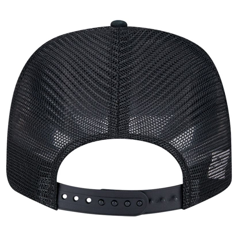 NCAA Black/Navy Michigan Wolverines Striped 9SEVENTY Trucker Stretch-Snap Adjustable Hat