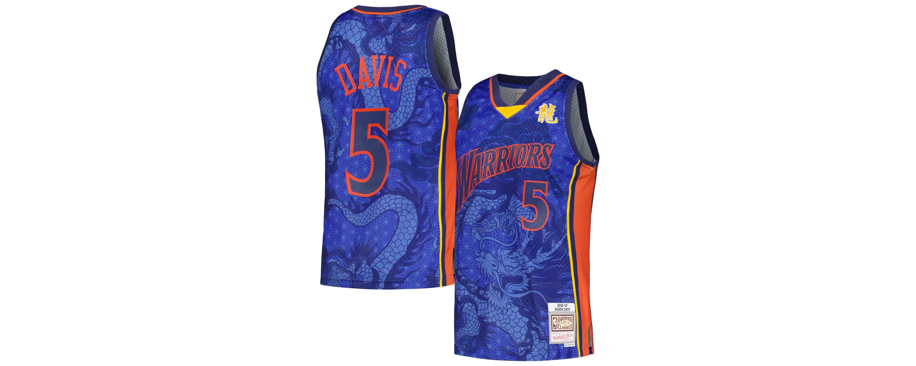 NBA Baron Davis Golden State Warriors 2006/07 Hardwood Classics Asian 6.0 Swingman Throwback Player Jersey