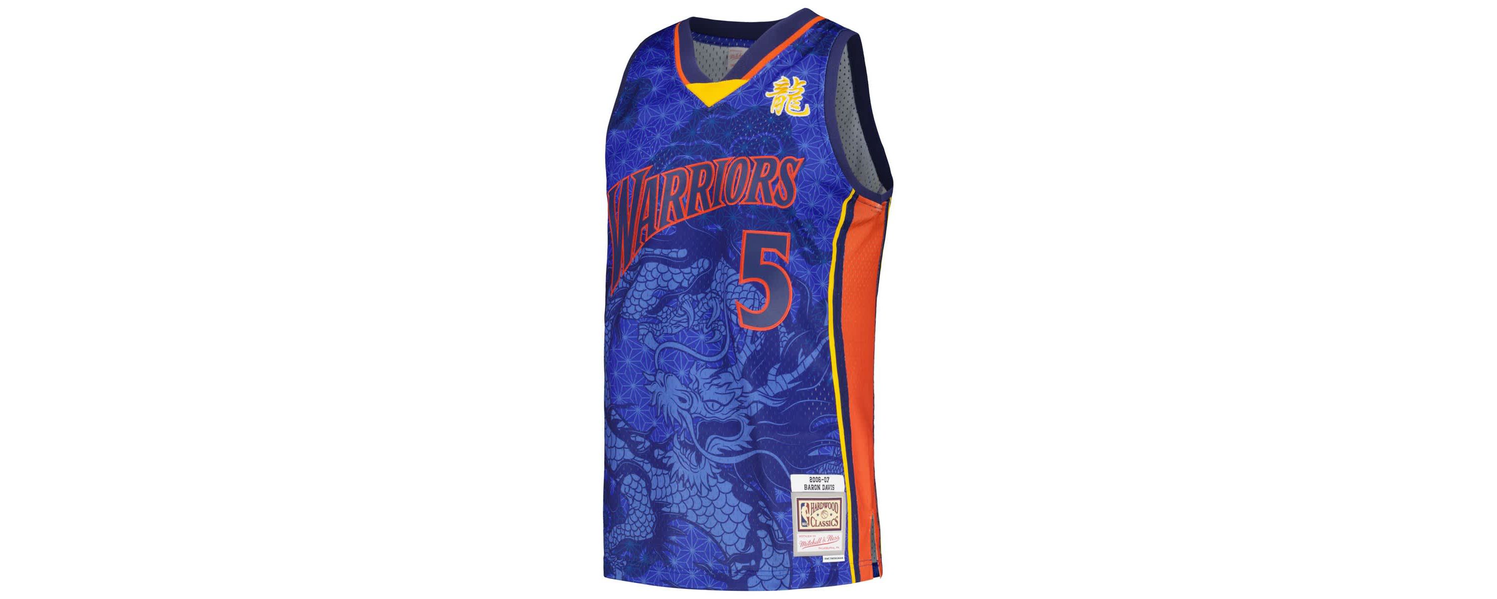 NBA Baron Davis Golden State Warriors 2006/07 Hardwood Classics Asian 6.0 Swingman Throwback Player Jersey