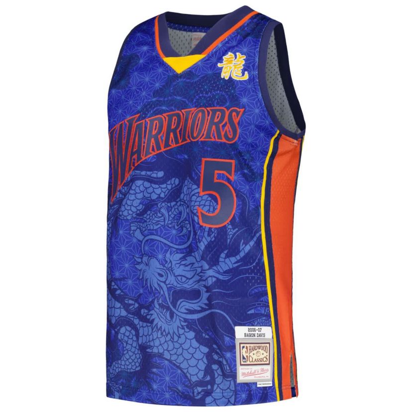 NBA Baron Davis Golden State Warriors 2006/07 Hardwood Classics Asian 6.0 Swingman Throwback Player Jersey