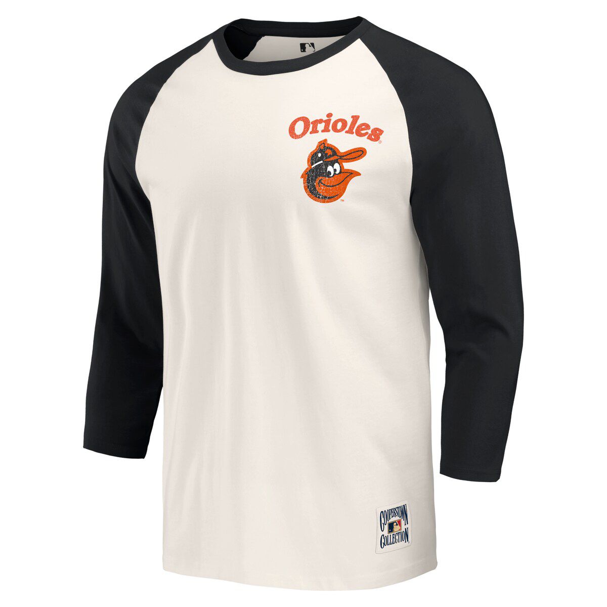 MLB Baltimore Orioles Cooperstown Collection Raglan 3/4-Sleeve T-Shirt