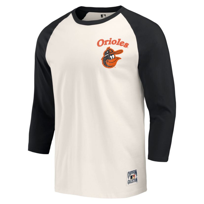 MLB Baltimore Orioles Cooperstown Collection Raglan 3/4-Sleeve T-Shirt