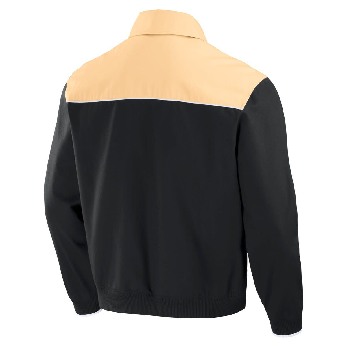 MLB Black/Tan Milwaukee Brewers Canvas Bomber Full-Zip Jacket