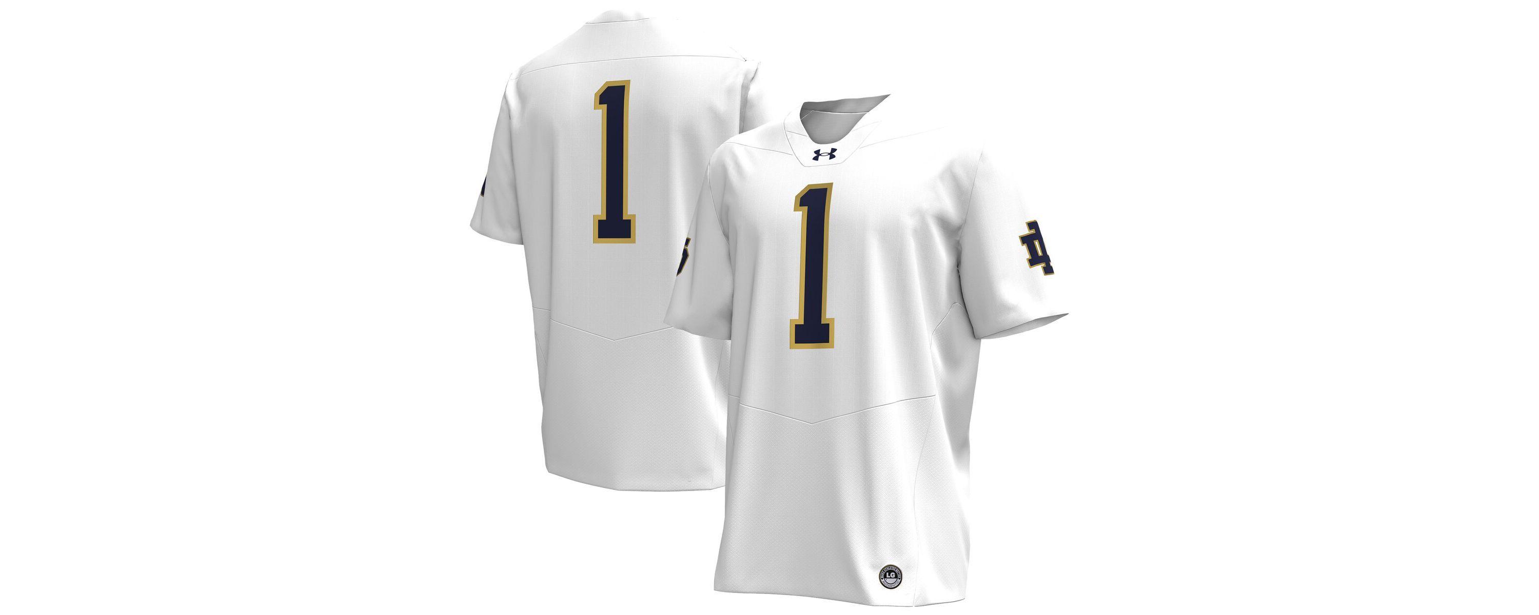 NCAA Under Armour #1 Notre Dame Fighting Irish Replica Football Jersey