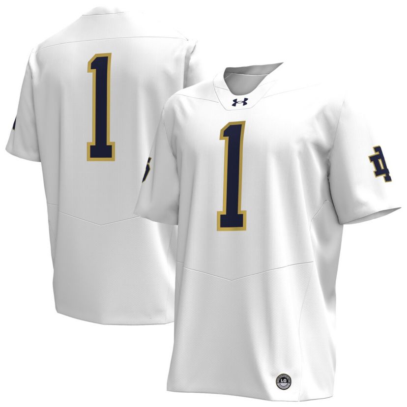 NCAA Under Armour #1 Notre Dame Fighting Irish Replica Football Jersey