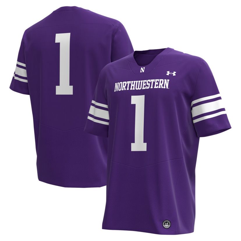 NCAA Under Armour #1 Northwestern Wildcats Replica Football Jersey