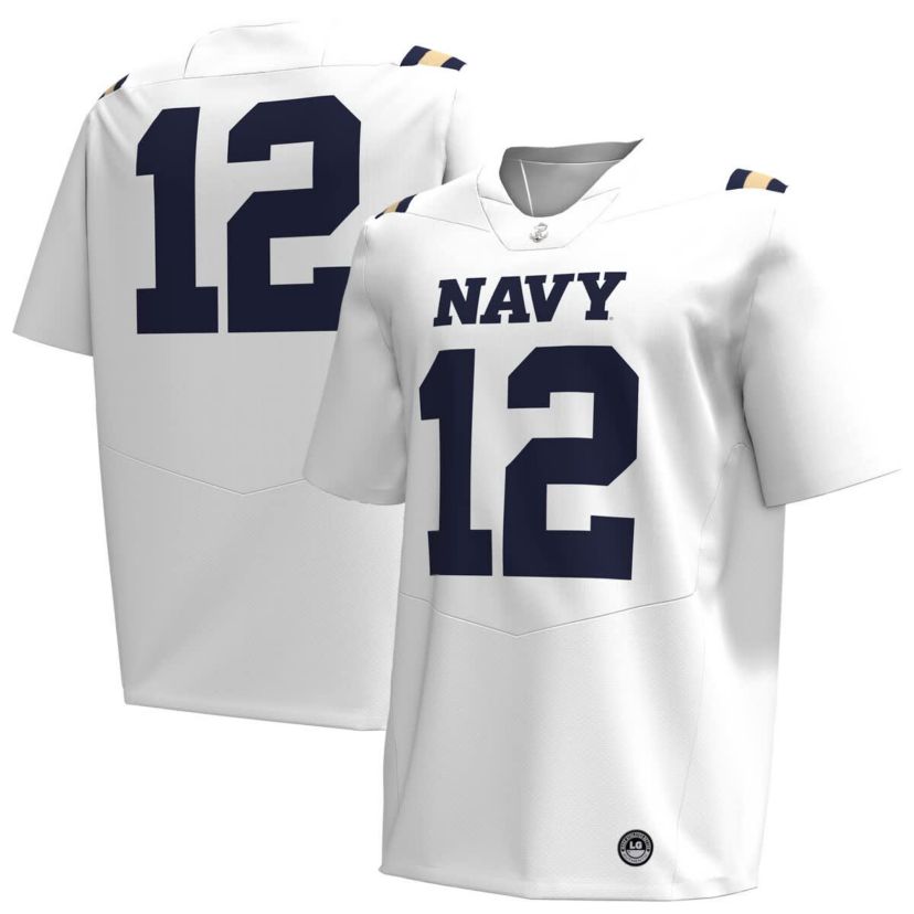 Navy Midshipmen NCAA Under Armour #12 Midshipmen Replica Football Jersey