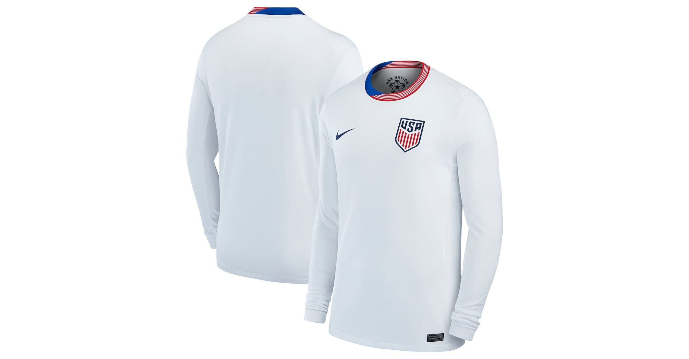 Soccer National Teams Nike USMNT 2024 Home Replica Long Sleeve Jersey