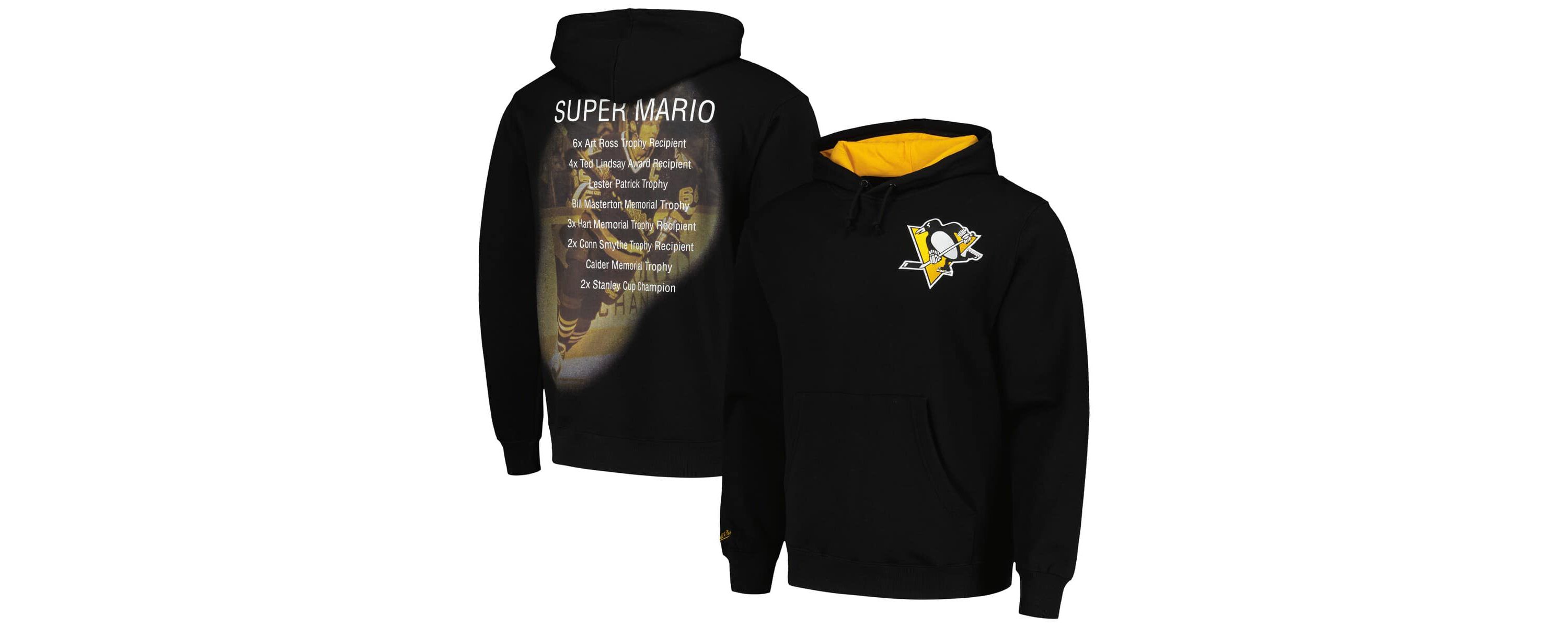 NHL Mario Lemieux Pittsburgh Penguins Premium Name & Number Fleece Pullover Sweatshirt